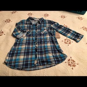 Cute teal plaid shirt